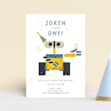 "Disney and Pixar's Wall-E and Hal" - Children's Birthday Party Invitations in Pearl by Ani Somi - Front