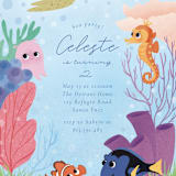 "Disney and Pixar's Finding Nemo Friends" - Children's Birthday Party Invitations in Sea by Sabrin Deirani - Detail