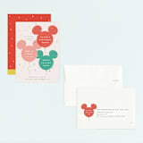 "Disney's Mickey Mouse Balloon Trio" - Children's Birthday Party Invitations in Berry by chocomocacino - Assembled