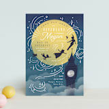 "Disney and Pixar's Peter Pan night flying" - Children's Birthday Party Invitations in Midnight by Yuliya Evseeva - Front