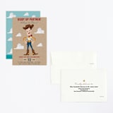 "Disney and Pixar's Howdy Woody" - Children's Birthday Party Invitations in Rustic by Oma N. Ramkhelawan - Assembled