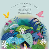 "Disney's Alice in Wonderland in the Flower Garden" - Children's Birthday Party Invitations in Aqua by Becky Nimoy - Detail