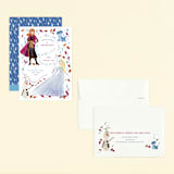 "Disney's Frozen Elements" - Children's Birthday Party Invitations in Frost by Sarah Knight - Assembled
