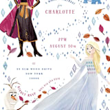 "Disney's Frozen Elements" - Children's Birthday Party Invitations in Frost by Sarah Knight - Detail