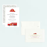 "firehouse" - Children's Birthday Party Invitations in Firetruck by Julee London - Assembled