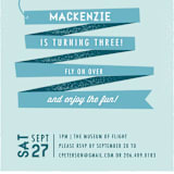 "Airplane News Stream" - Children's Birthday Party Invitations in Sky by Karidy Walker - Detail