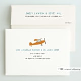 "Airplane News Stream" - Children's Birthday Party Invitations in Sky by Karidy Walker - FREE Recipient Addressing