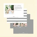 "Onederful" - Children's Birthday Party Invitations in Cloud by Susan Asbill - Back of Card Options