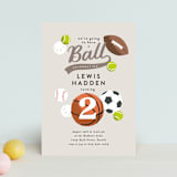 "Have a Ball" - Children's Birthday Party Invitations in Fudge by Alethea and Ruth - Front