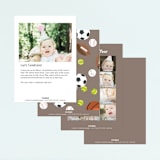 "Have a Ball" - Children's Birthday Party Invitations in Fudge by Alethea and Ruth - Back of Card Options