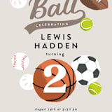 "Have a Ball" - Children's Birthday Party Invitations in Fudge by Alethea and Ruth - Detail