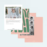 "Llama Piñata" - Children's Birthday Party Invitations in Strawberry by Jennifer Lew - Back of Card Options