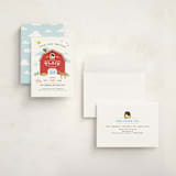 "Big Red Barn" - Children's Birthday Party Invitations in Barn by Jennifer Wick - Assembled