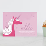 "Sweet Unicorn" - Children's Birthday Party Invitations in Lilac by Carmi Cioni - Front