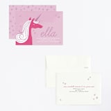 "Sweet Unicorn" - Children's Birthday Party Invitations in Lilac by Carmi Cioni - Assembled