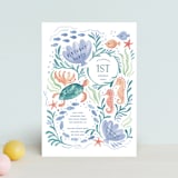 "Sea Party" - Children's Birthday Party Invitations in Lavender Waters by Sarah Knight - Front