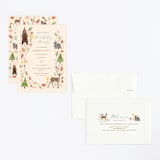 "Woodland Celebration" - Children's Birthday Party Invitations in Sunshine by iamtanya - Assembled