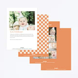 "A Little Pumpkin" - Children's Birthday Party Invitations in Pumpkin by Baumbirdy - Back of Card Options