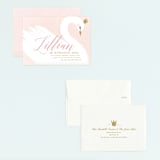 "sweet swan princess" - Children's Birthday Party Invitations in Ballet Slipper by Karidy Walker - Assembled