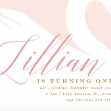 "sweet swan princess" - Children's Birthday Party Invitations in Ballet Slipper by Karidy Walker - Detail