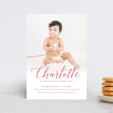 "Big Script" - Children's Birthday Party Invitations in Blush by Genna Blackburn - Front