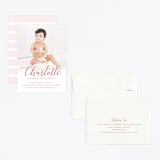 "Big Script" - Children's Birthday Party Invitations in Blush by Genna Blackburn - Assembled