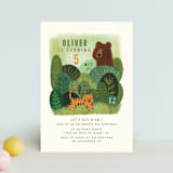 "Bear and Tiger" - Children's Birthday Party Invitations in Forest by iamtanya - Front