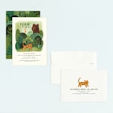"Bear and Tiger" - Children's Birthday Party Invitations in Forest by iamtanya - Assembled