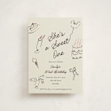 "Sweets & Treats" - Children's Birthday Party Invitations in Licorice by Sarah Rosenthal - Front