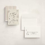 "Sweets & Treats" - Children's Birthday Party Invitations in Licorice by Sarah Rosenthal - Assembled