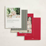 "Cherries" - Children's Birthday Party Invitations in Tomato by Kelly Watkins - Back of Card Options