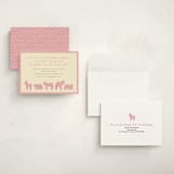 "Animal Cracker Parade" - Children's Birthday Party Invitations in Pink Sugar by Jennifer Postorino - Assembled