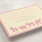 "Animal Cracker Parade" - Children's Birthday Party Invitations in Pink Sugar by Jennifer Postorino - Detail