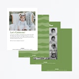 "Let's Fiesta" - Children's Birthday Party Invitations in Sage by Jen Banks - Back of Card Options