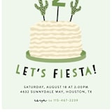 "Let's Fiesta" - Children's Birthday Party Invitations in Sage by Jen Banks - Detail