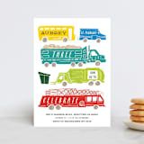 "Things that G0" - Children's Birthday Party Invitations in Bright Turquoise by Shiny Penny Studio - Front