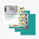 "Things that G0" - Children's Birthday Party Invitations in Bright Turquoise by Shiny Penny Studio - Back of Card Options