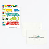 "Things that G0" - Children's Birthday Party Invitations in Bright Turquoise by Shiny Penny Studio - Assembled