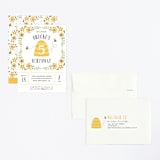 "Bee Day Party" - Children's Birthday Party Invitations in Sunflower by Chasity Smith - Assembled