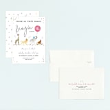"Party Animals Marching to the Music" - Children's Birthday Party Invitations in Gumdrops by Maggie Maeve - Assembled