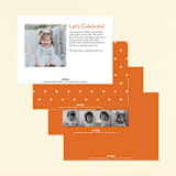 "Plus" - Children's Birthday Party Invitations in Tangerine by Olivia Raufman - Back of Card Options
