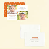 "Plus" - Children's Birthday Party Invitations in Tangerine by Olivia Raufman - Assembled
