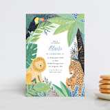 "Jungle Animal Sketchbook" - Children's Birthday Party Invitations in Canary by Alethea and Ruth - Front