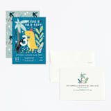 "Three-Rex" - Children's Birthday Party Invitations in Jungle by Cindy Chu - Assembled