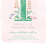 "Number One Bug" - Children's Birthday Party Invitations in Jade by Eve Schultz - Detail