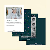 "Dinosaur Balloon" - Children's Birthday Party Invitations in Teal by Lori Wemple - Back of Card Options