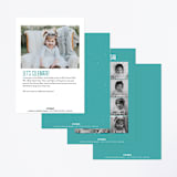 "Around the Sun" - Children's Birthday Party Invitations in Midnight by Cat Caudillo - Back of Card Options