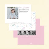 "Unicorn Dreams" - Children's Birthday Party Invitations in Bubblegum by Jennifer Wick - Back of Card Options