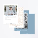 "Step Right Up" - Children's Birthday Party Invitations in Sky by Joanna Griffin - Back of Card Options