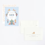 "Step Right Up" - Children's Birthday Party Invitations in Sky by Joanna Griffin - Assembled